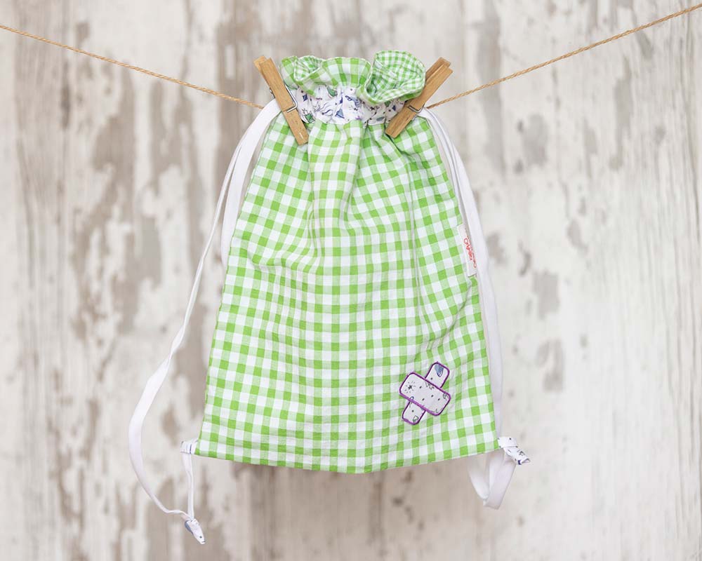 Bolsa de merienda verde cohetes