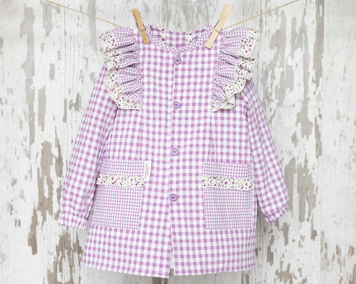 Bata de colegio de niña Tximeletak lila