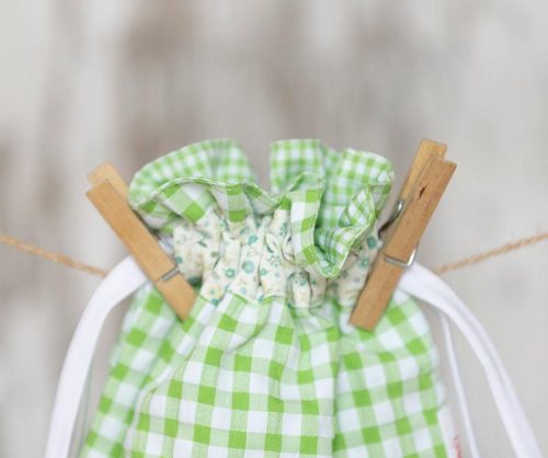 Bolsa Merienda Verde Tximeleta Corazones