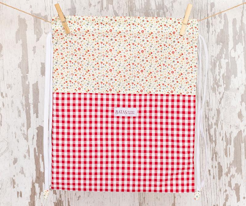 Bolsa Muda Carmín Tximeleta Corazones Bolsa Muda Carmín Tximeleta Corazones