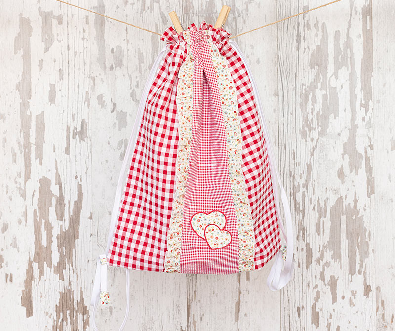 Bolsa Muda Volantes Carmín Tximeleta Corazones