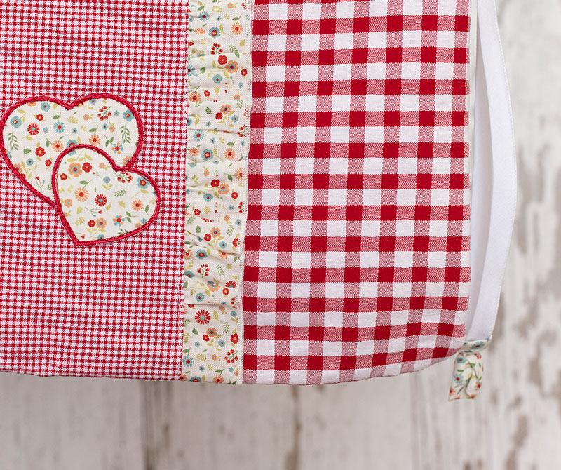 Bolsa Muda Volantes Carmín Tximeleta Corazones