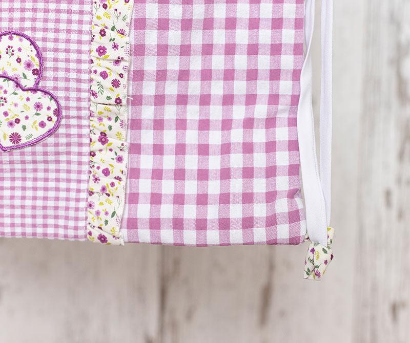 Bolsa Muda Volantes Lila Tximeleta Corazones Bolsa Muda Volantes Lila Tximeleta Corazones