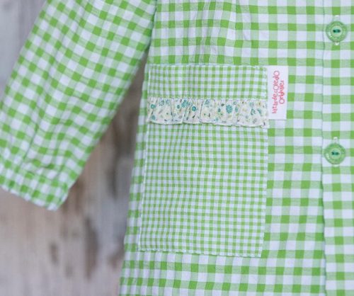 Bata de colegio de niña Tximeletak verde hierba