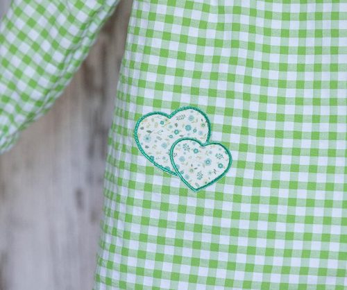 Bata de colegio de niña Tximeletak verde hierba