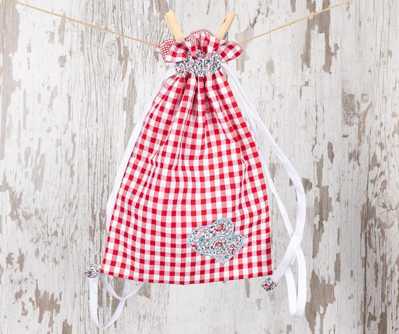 Bolsa Merienda Carmín Turquesa