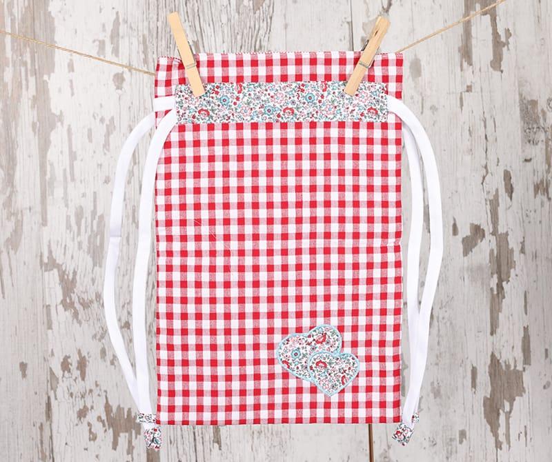 Bolsa Merienda Carmín Turquesa